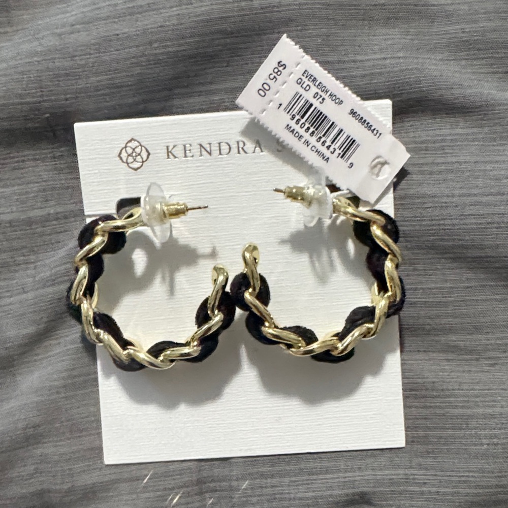 Gold and Black Chain Necklace and Earring Set New with tags - Picture 5 of 9